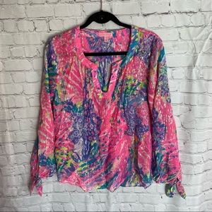 Lilly Pulitzer Colby Silk Clip Top